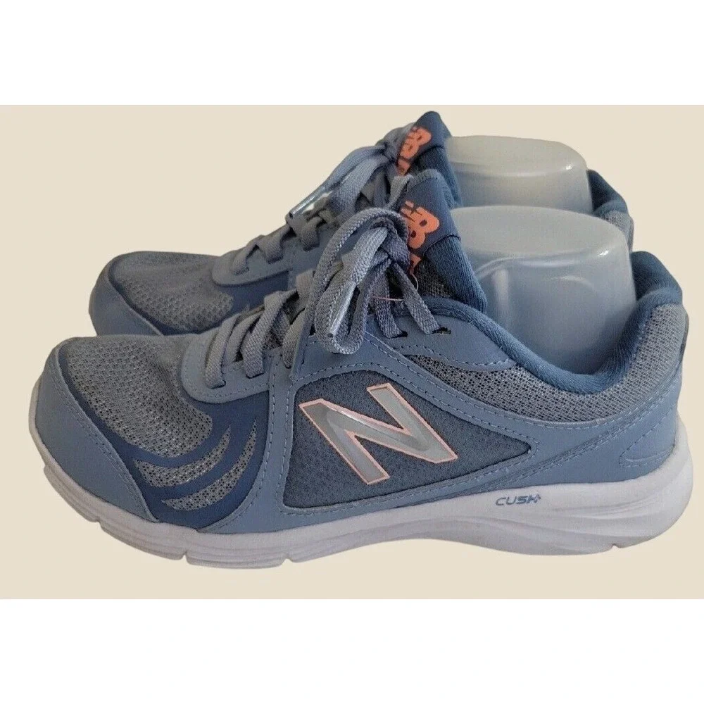 New Balance 496v3 Walking Shoes Cush+ Comfort Athletic Sneakers Blue Pink Sz 8